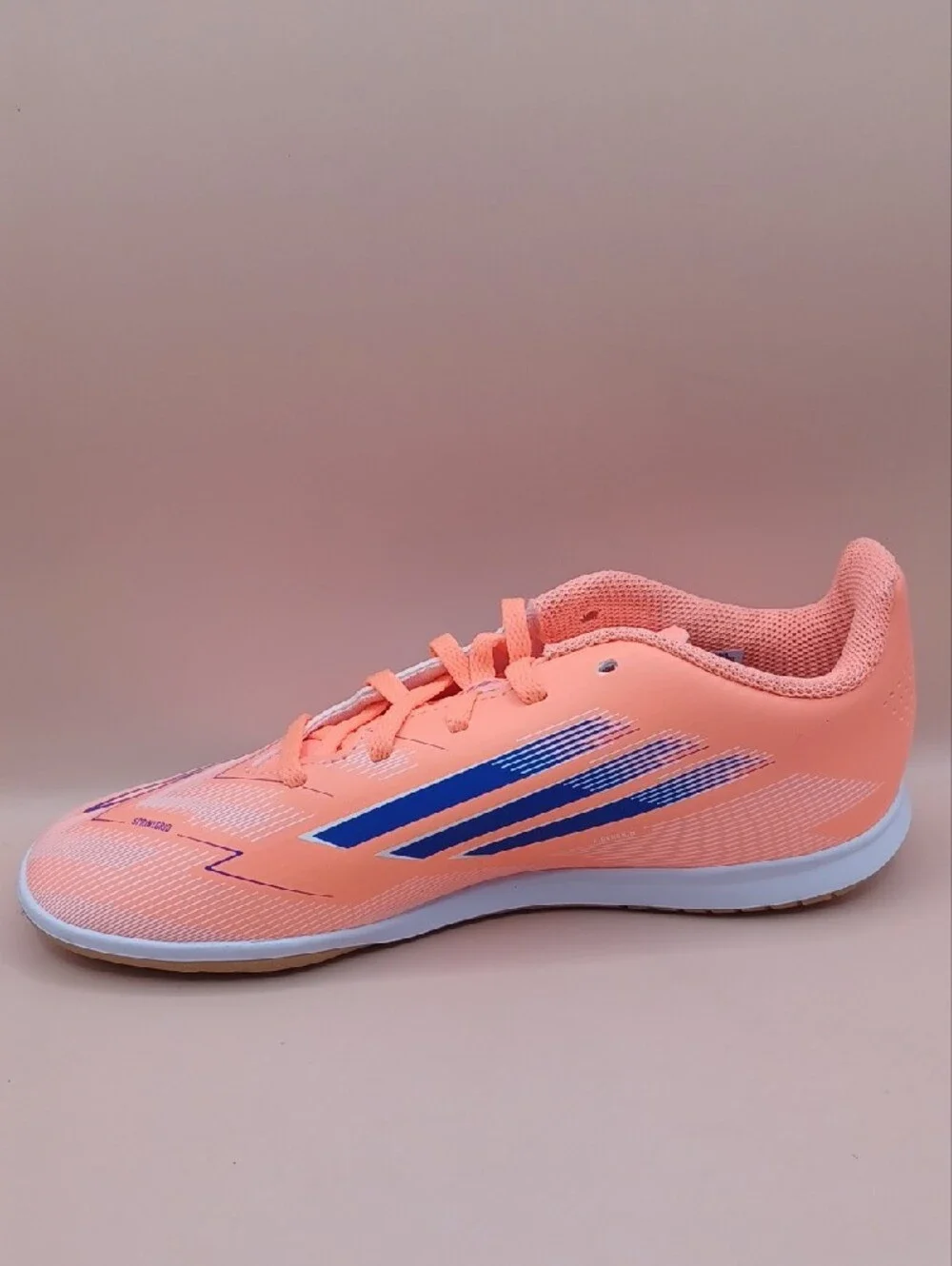 NWOB Adidas F50 Club Soccer Shoes-Coral Blaze Pack Junior Unisex Size 4 US